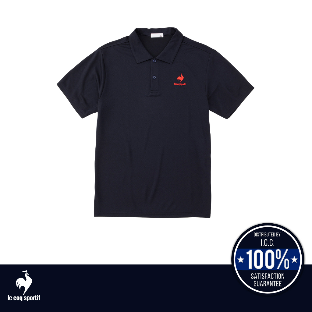 le coq sportif เสื้อโปโลเทรนนิ่ง ออกกำลังกาย สีน้ำเงิน (โปโล, Polo, เสื้อออกกำลังกาย, เทรนนิ่ง, lecoq, เลอค็อก)