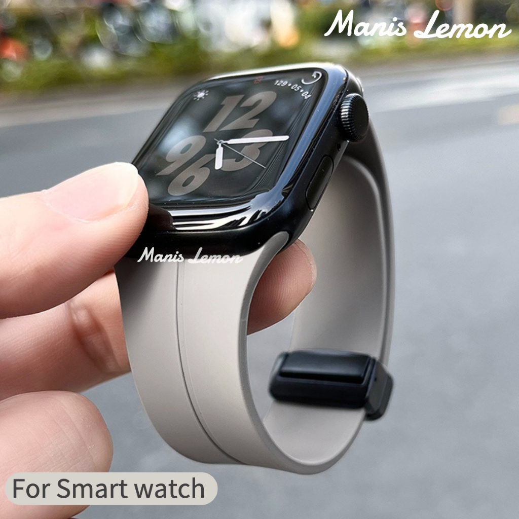 Manis Lemon สายนาฬิกาข้อมือ MagGo for Smart Watch band Series 11 10 9 8 3 5 4 SE 6 7 Ultra 49 46 45 44 40 41 38 42 mm