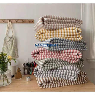 ผ้าห่ม High Grade Cotton Knit สไตล์ญี่ปุ่น ขนาด 150 x 200 cm.