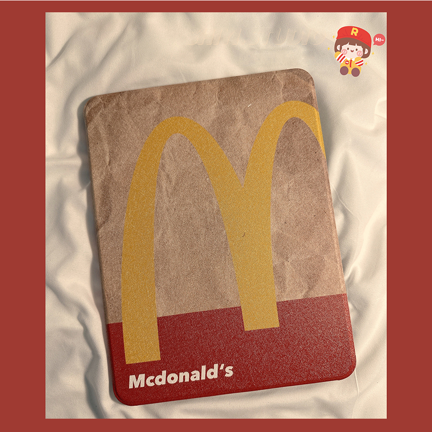 พร้อมส่ง เคสไอแพด MINI7 pro11 2024 Mcdonald‘s หมุนได้ 360° อะคริลิค MINI7 ชายหาดฤดูร้อน Gen9 Air6