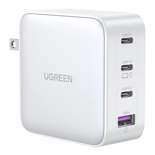 อะแดปเตอร์ Ugreen Wall USB Charger 1 USB-A / 3 USB-C (PD100W) (US) GaN White (15336)