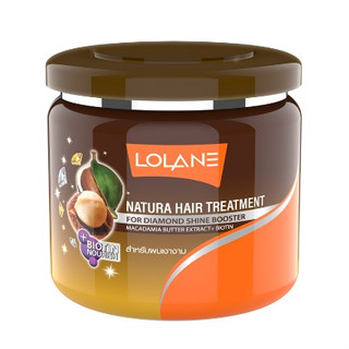 Lolane Natura Hair Treatment 500 ml.โลแลน เนทูร่า แฮร์ ทรีทเม้นท์ สำหรับผมเงางาม  สูตรผมหยาบกระด้าง (92535) (สีน้ำตาล)