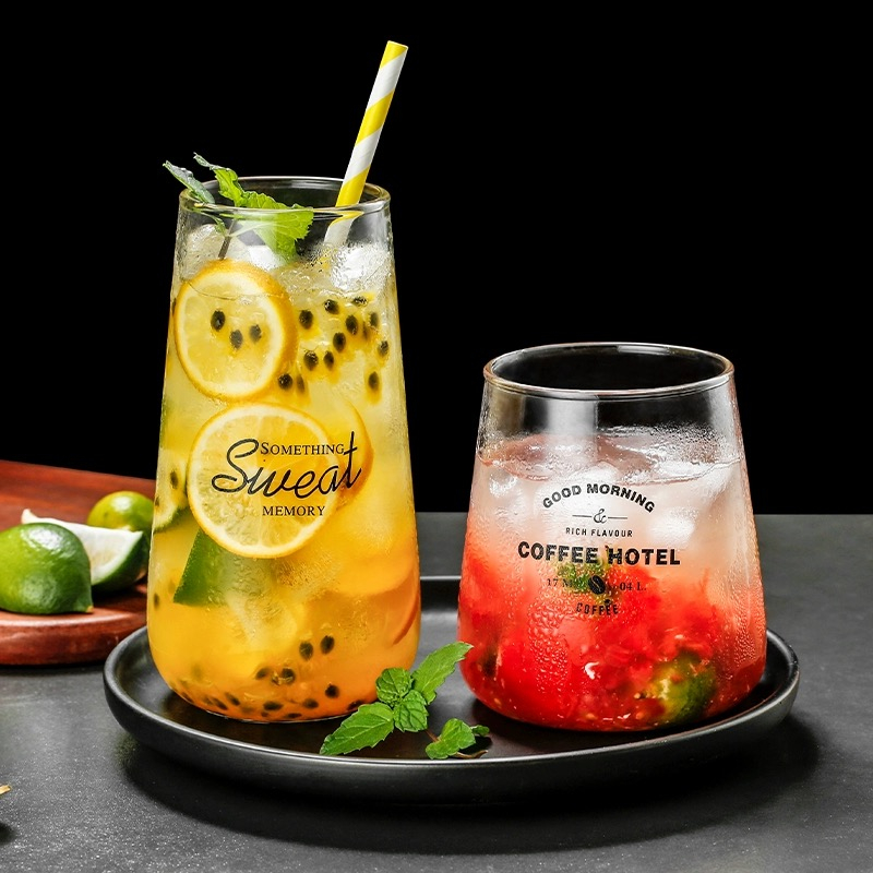 พร้อมในไทย แก้วทนความร้อ แก้วกาแฟสดนม ถ้วยบ้านขนม ถ้วยน้ำผลไม้ juice glass ราคา ถูกที่สุด ดีลบีเคเค แกลเลอรีภาพที่ 3