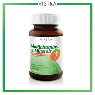 VISTRA Multivitamins &amp; Minerals Plus Amino Acid วิสทร้า มัลติวิตามิน 30 เม็ด