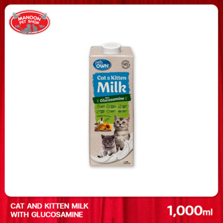 [MANOON] PETS OWN Cat&amp;Kitten Milk&amp;Glucosamine เพ็ทส์ โอน นมสำหรับลูกแมวและแมวโต 1000 ml.