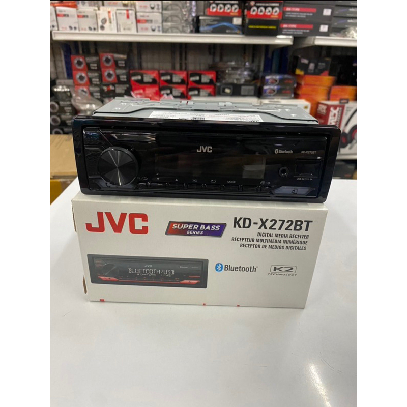 JVC KD-X272BTเครื่องเสียงติดรถยนต์ 1 ดิน แบบไม่มีซีดี พร้อมฟังชั่น