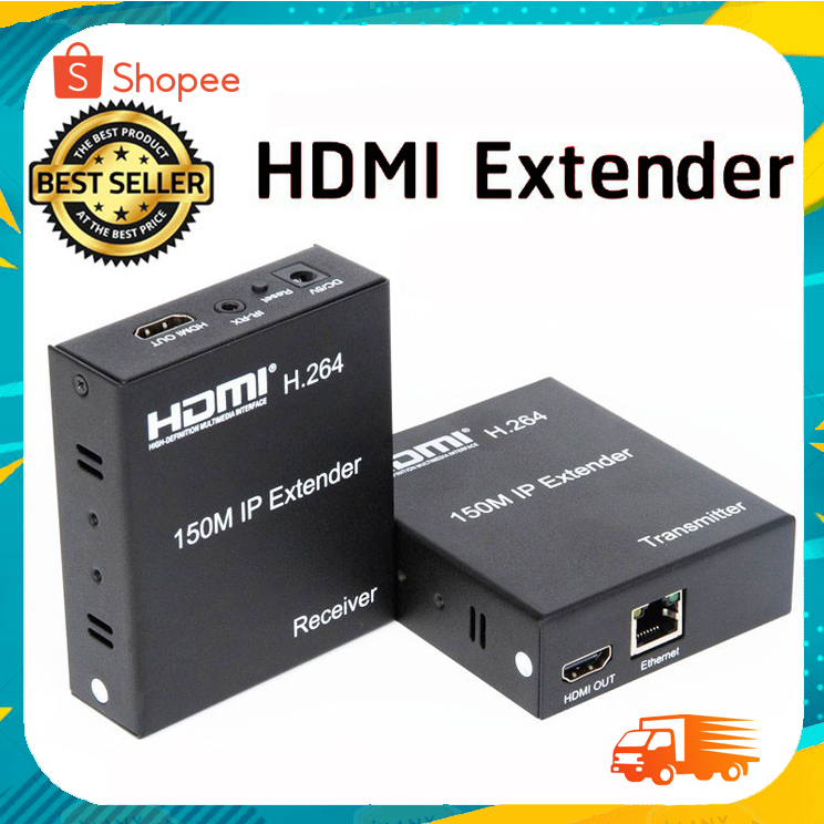 150M HDMI IP Extender ผ่าน RJ45 Ethernet เครือข่าย Cat5e Cat 6 7ผ่านสายสวิทช์1เครื่องส่งสัญญาณ Multi