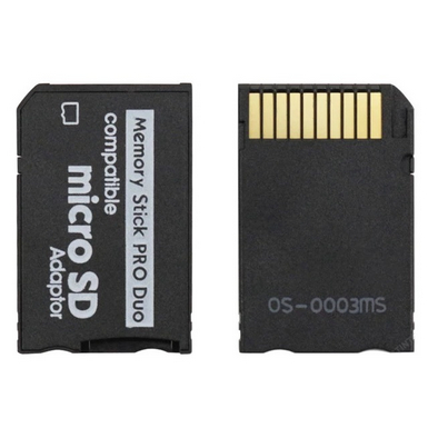 PSP ตัวแปลงเมม PSP Micro SD To MS Pro Duo PSP ทดสอบการใช้งานทุกชิ้น พลาสติกแข็งอย่างดี PSP Memory Ad
