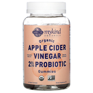 MyKind Organics, Organic Apple Cider Vinegar Probiotic Gummies, 2 Bil CFU, 60 Gummies