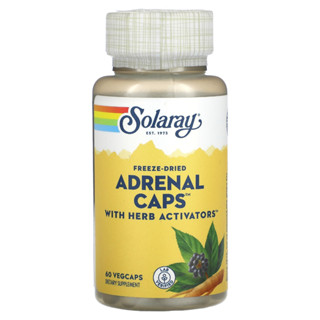 ต่อมหมวกไต Adrenal Caps บรรจุ VegCap 60 แคปซูล Solaray,