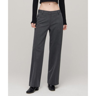 [Musinsa Standard] WOMENS LOW RISE WIDE SLACKS [MEDIUM GREY] ไซส์ 25