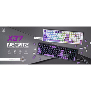 Nubwo X37 Necritz Mechanical RGB Lighting Gaming Keyboard Graywood Switch