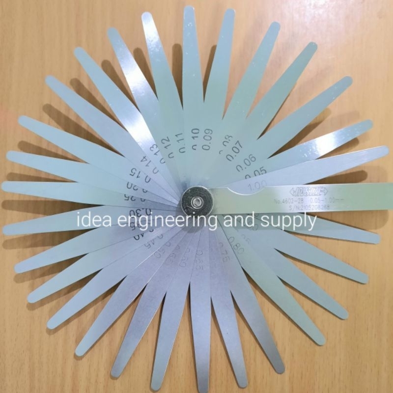 ฟิลเลอร์เกจ 4นิ้ว 28ใบ ขนาด 0.05-1.00mm Feeler Gage 4" (100mm) INSIZE รุ่น 4602-28 อินไซส์ ฟิลเลอเกจ