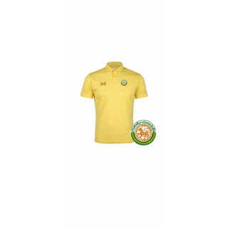 พร้อมส่งเสื้อกรมการปกครองท้องถิ่นแบรนด์วาริกซ์แท้สีเหลืองผ้าบับเบิ้ลไม่ต้องรีดใส่สบายระบายอากาสดี