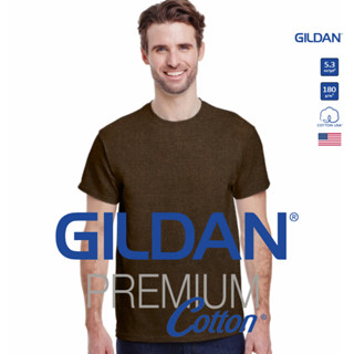 GILDAN® พรีเมี่ยม รัสตี้ เสื้อยืดแขนสั้น - ดำส้ม R36C