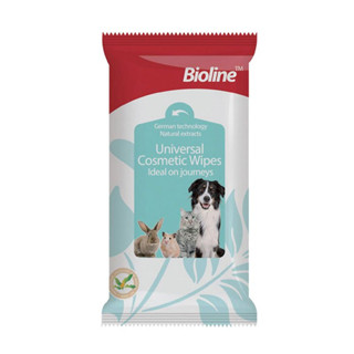 ไบโอไลน์ผ้าเช็คตา เช็ดหูสุนัขและแมว Bioline Cosmetic Wipes(sachet)