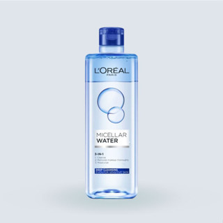 LOreal Paris Micellar Water 3-In-1 Deep Cleansing 400mlคลีนซิ่งไมเซลล่า วอเตอร์ ช่วยเช็ดเครื่องสำอาง สำหรับเมคอัพกันน้ำ