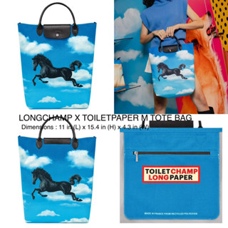 LONGCHAMP X TOILETPAPER M TOTE BAG