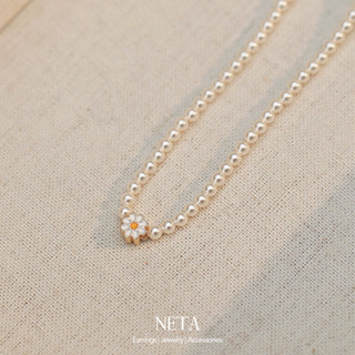 Daisy Pearl necklace สร้อยไข่มุกเดซี่