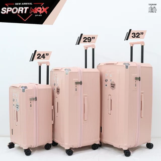 (ประกัน3ปี) Tpartner แท้ Sport max กระเป๋าเดินทางล้อลาก ทรงถัง ล้อสปริงกันกระเแทก มุมอลู ทนแตก TSA