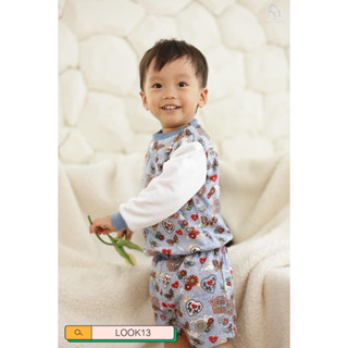 Tilly Milly ชุดเสื้อแขนยาว กางเกงขาสั้น เด็กผู้ชาย Look13 Little Rock Star Collection