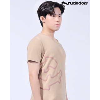 Rudedog By Hashtag เสื้อยืดแขนสั้นคอวี ทรงผู้ชาย รุ่น UPSIDE DOWN สินค้าลิขสิทธิ์แท้