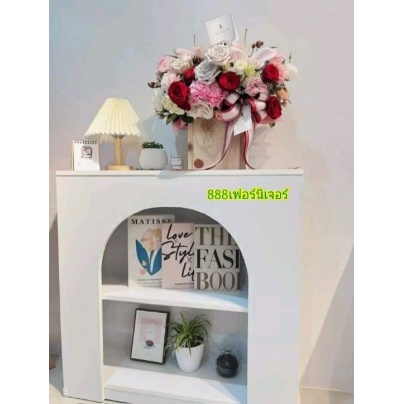 ตู้เตาผิงมินิมอล เตาผิงปลอมตกแต่งบ้าน/ร้านคาเฟ่/ร้านทำเล็บ (ขนาด80×80×25)