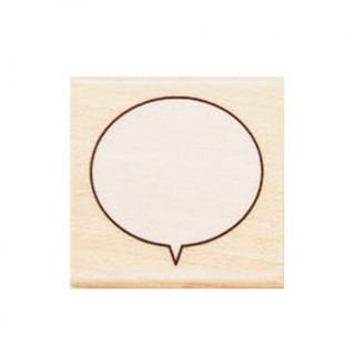 SPEECH FRAME C0762-001 wood stamp แสตมป์ไม้