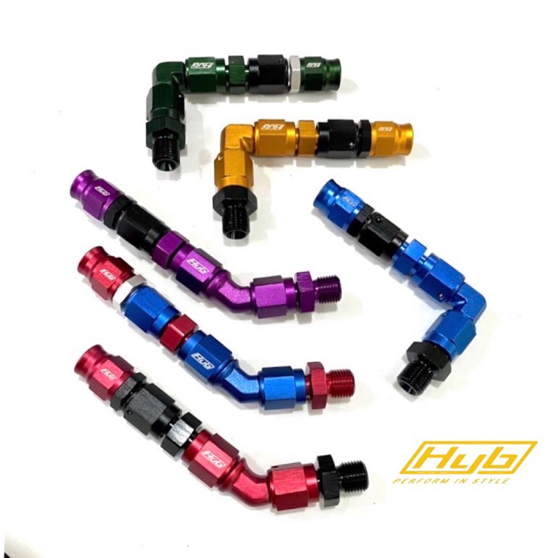 ชุดฟิตติ้งเบรคปั๊มล่างแบบต่อเกลียว เพิ่มลูกเล่น  800 บาทเท่านั้น องศางอ45หรือ90 องศา HYB แท้ทั้งชุด 