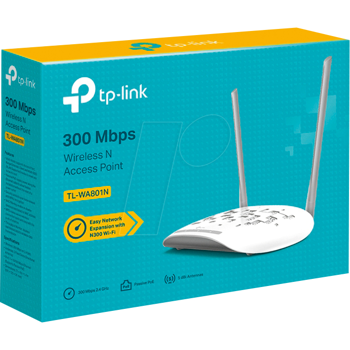 Access Point TP-LINK (TL-WA801N) Wireless N300 อุปกรณ์ขยายสัญญาณ ประกัน LT.