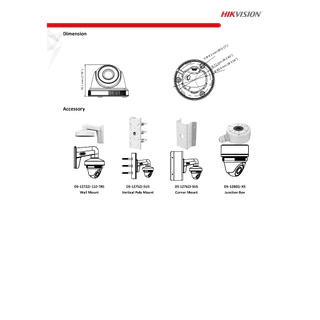 HIKVISION DS-2CE56D0T-IRP (C) (2.8 mm.) กล้องวงจรปิดระบบ HDTVI 2 MP ปรับระบบไม่ได้ ต้องใช้งานร่วมกับเครื่องบันทึก
