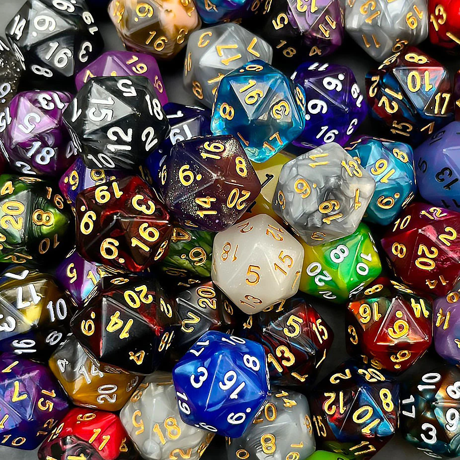 ลูกเต๋า สุ่ม Random DICE D4 D6 D8 D12 D20 D10 D100 (1ลูก, 1die) | DnD D&D MTG RPG TRPG เกมกระดาน บอร์ดเกม Magic เมจิก