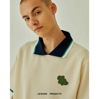 (LEISURE PROJECTS) SOFT KNIT T-SHIRT WITH POLO COLLAR เสื้อแขนสั้นคอกลมผ้า softknit