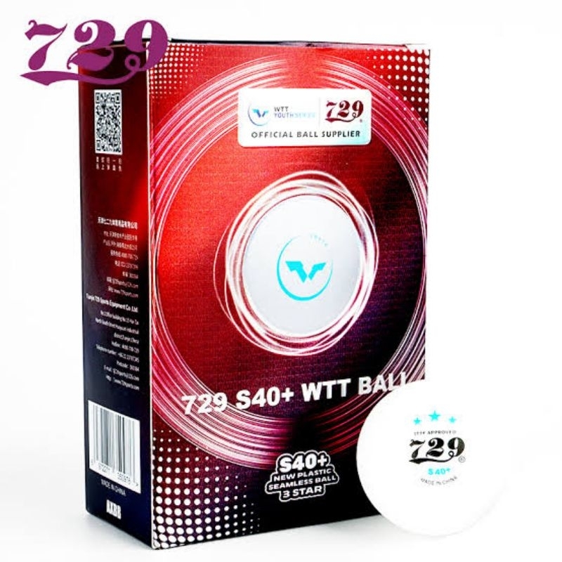 ลูกปิงปองแข่งขัน 729 3star WTT Youth Balls(6balls)