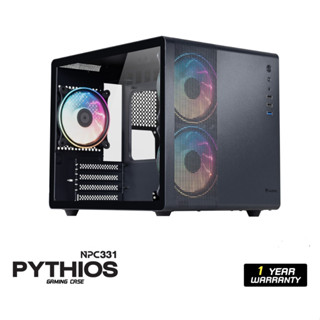 CASE Nubwo NPC-331 PYTHIOS GAMING  CASE แถมพัดลม ARGB 3 ตัวBLACK  [รับประกัน1 ปี]