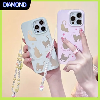 💲คูปองเคลม💲เคสไอโฟน case for iphone 11 12 แมวน่ารัก เคส 14 13 12 11 pro max ชุบเงินสองชั้น ป้องกันการตก ดีไซน์ทันสมัย