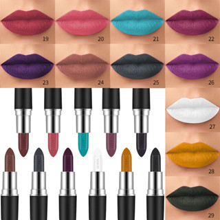 HZ-139 Frosted Bullet Matte Waterproof Non-Stick Cup Lipstick ลิปสติก หลอดสีดำ