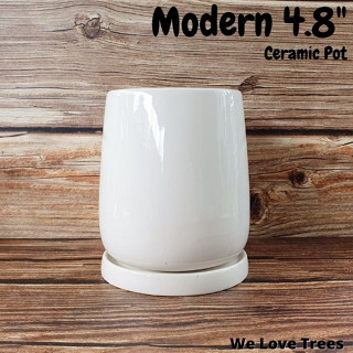 กระถางเซรามิค ทรง Modern 4.8 นิ้ว กระถางต้นไม้