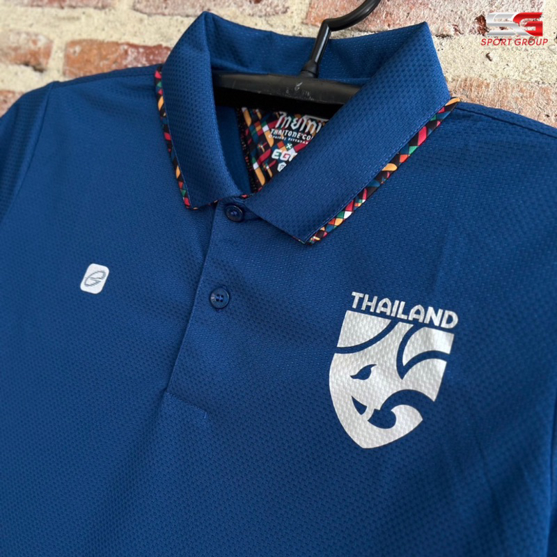 Ego Sport เสื้อโปโลทีมชาติ เสื้อโปโลลายปลาตะเพียนสาน THAI TONE  รหัส TT-002 ใส่ได้ทั้งชายและหญิง (ฟรีโลโก้ช้างศึก)