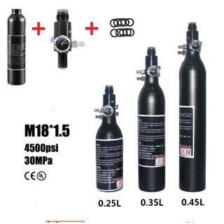 4500Psi/30MPa ถังขวด Pcp พร้อมตัวควบคุม ถังวาล์วเพนท์บอลกระบอกพร้อมขวดวาล์ว Pcp