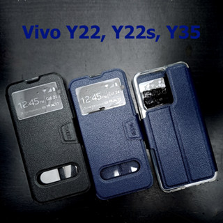 เคส Vivo Y22 , Y22s , Y35 - เคสฝาพับ ซัมซุง โชว์เบอร์ ตั้งได้