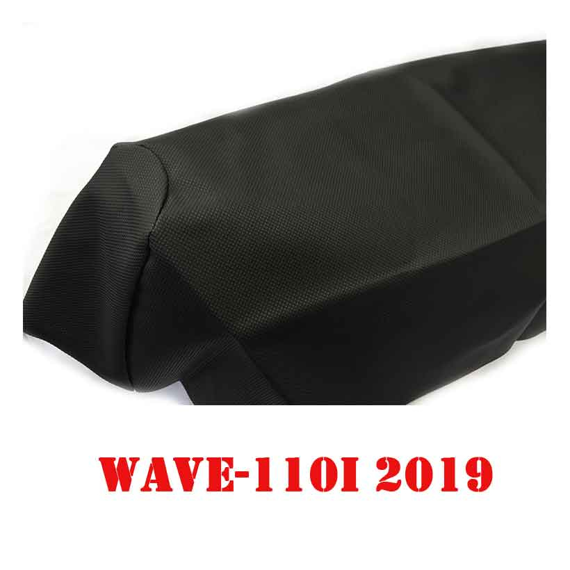 ผ้าเบาะรถจักรยายนต์ WAVE-110i-2019(2018-2021) หนังเบาะเย็บหัว-ไม่เย็บท้าย