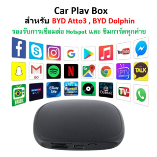 กล่อง Car Play ในรถดู Youtube, TV, Netflix, โหลดแอป สำหรับ BYD Atto3, Dolphin, Good Cat