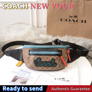 พร้อมส่ง🌟แท้ 💯%Coach Terrain series กระเป๋าคาดหน้าอกผู้ชาย กระเป๋าคาดเข็มขัดกีฬาและสันทนาการ F72931