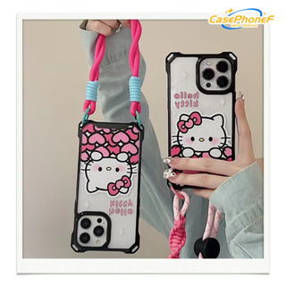 ✨ส่งของขวัญ✨เคส for iPhone 11 14 Pro Max Case for iPhone 12 13 ป้องกันการตก การป้องกัน HelloKitty พร้อม การ์ตูน หวานสวย