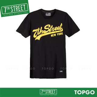 เสื้อยืด แนวสตรีท 7th Street รุ่น Original (ดำ_เหลือง) RSY002 ของแท้