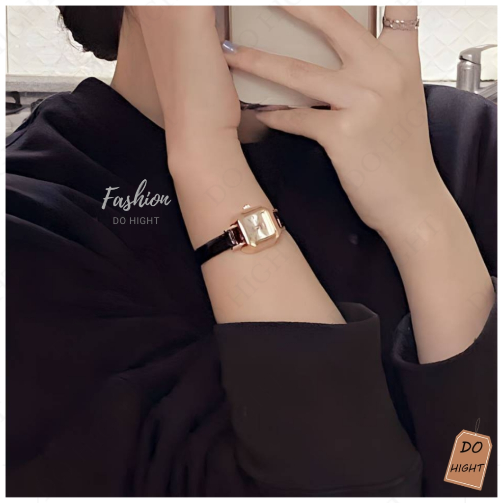 พร้อมส่ง⚡ มีเก็บเงินปลายทาง💸 นาฬิกาข้อมือผู้หญิง มี 2 สี สไตล์วินเทจ มินิมอล ขนาดรอบข้อมือไม่เกิน 17 ซม. : Do hight