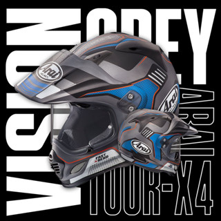 หมวกกันน็อค ARAI TOUR-CROSS X4 COVER BLUE / WHITE / VISION GREY