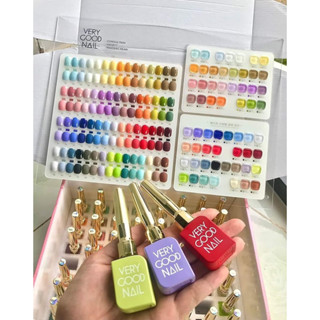 สีเจลทาเล็บ very good nail 60 สี รุ่น ลักเชอรี่ ฝาทองด้ามยาว แถม ชาร์ทสี เบศ ท๊อป