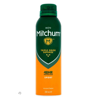 Mitchum Men Triple Odor Defense Sport 200ml สเปรย์ควบคุมเหงื่อ&amp;ระงับกลิ่นกายผู้ชาย